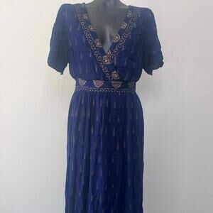 Elegant Blue Maxi Dress